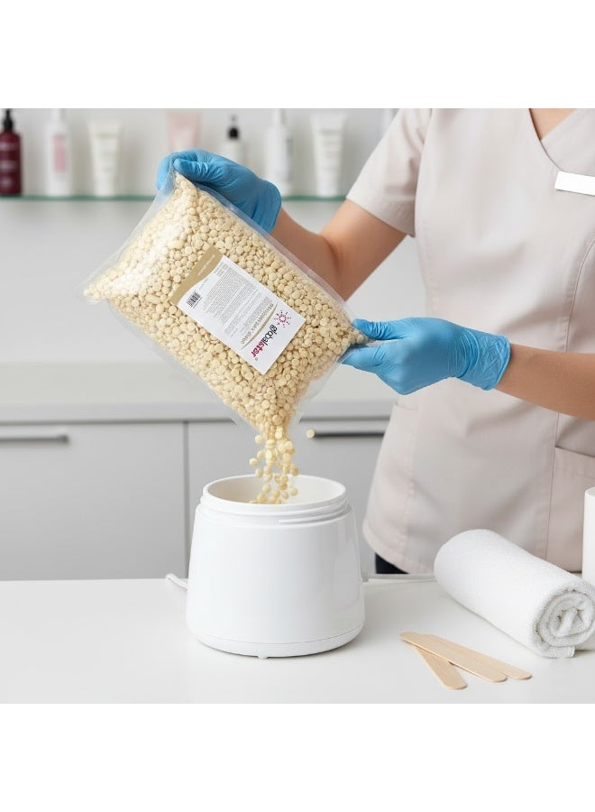 Globalstar Hair Removal Wax Beans Milk 1000g – Gentle Wax with Low Melting Point for All Skin Types - Image 3